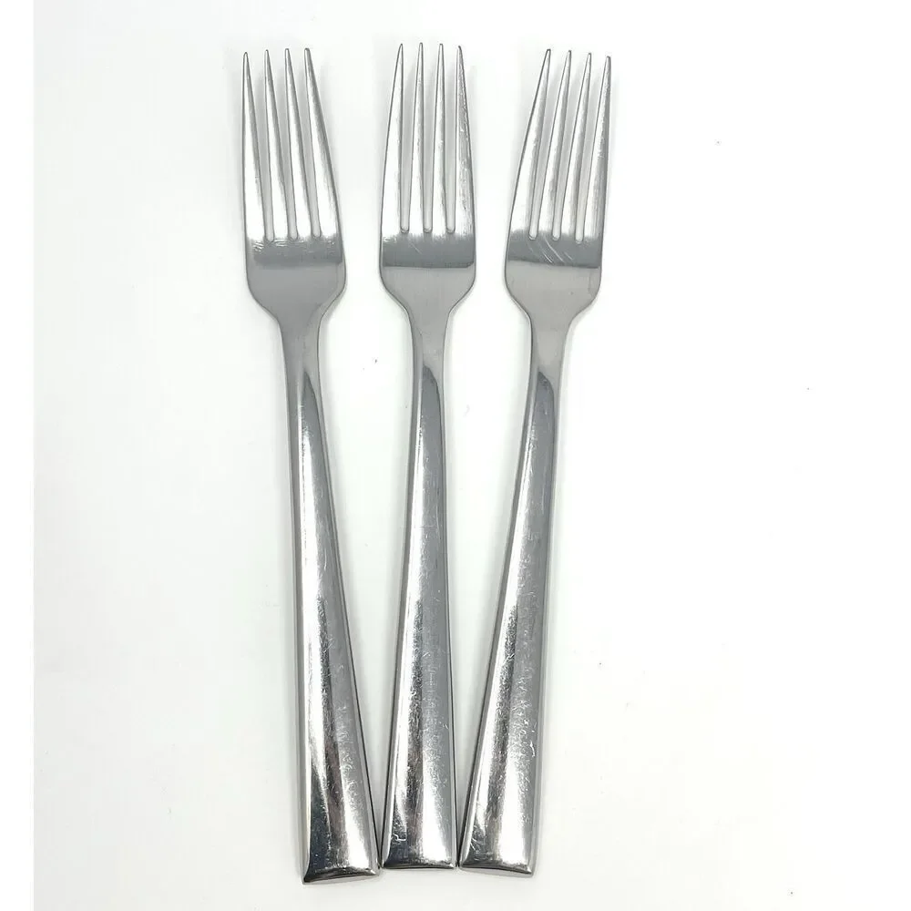 Lenox Continental Dining Stainless Steel 18/10 Dinner Forks 8 3/8” Set Of 3